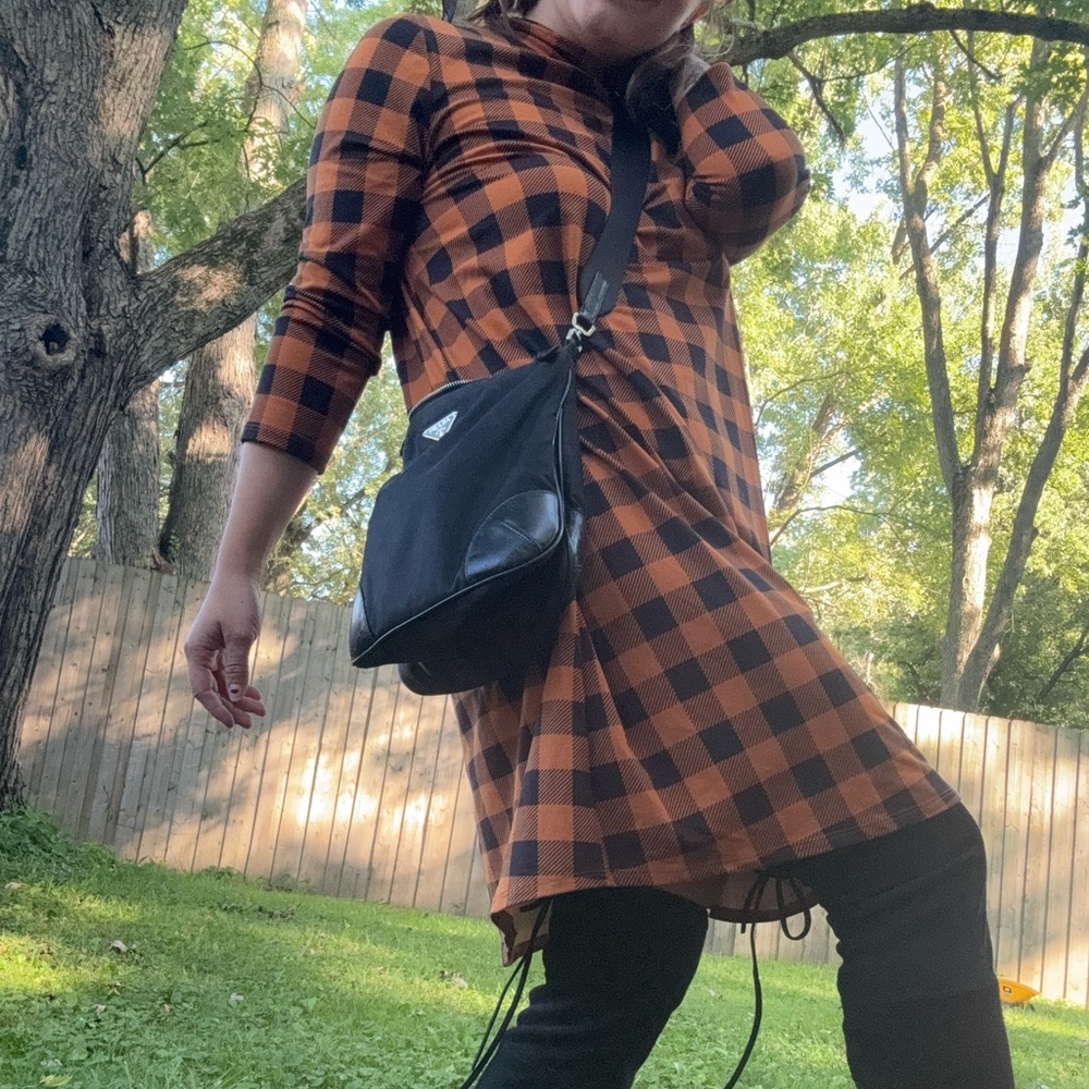 Oversized 🎃 Halloween Checkered Dress